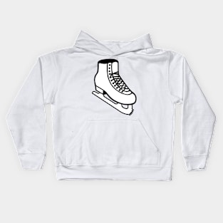Ice Skates or Ice Skating Shoes Boots with Blades Cartoon Retro Kids Hoodie